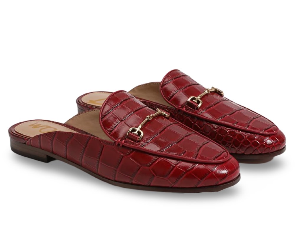 Red Croc Leather