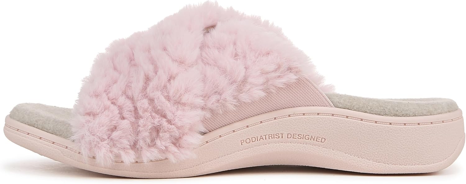 Vionic Women's Relax II Faux Fur Slippers NW/OB