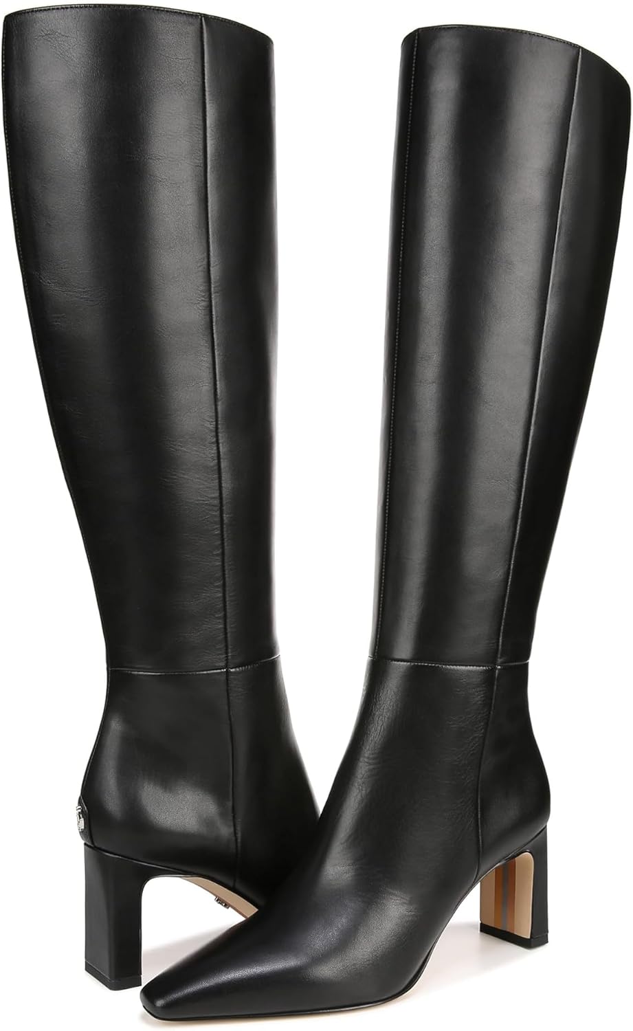 Black Leather Wide Calf