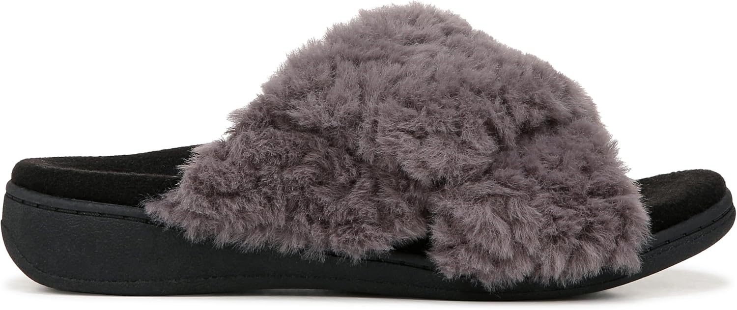 Vionic Women's Relax II Faux Fur Slippers NW/OB