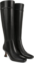 Black Leather Wide Calf