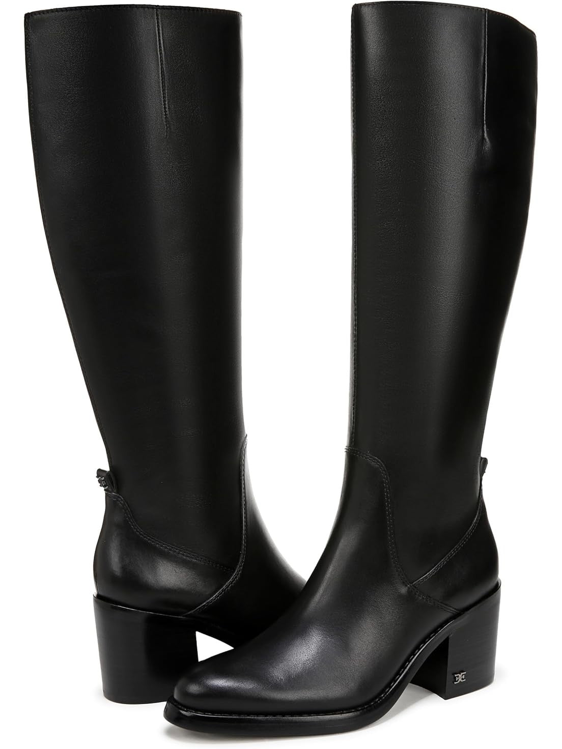 Black Leather Wide Calf