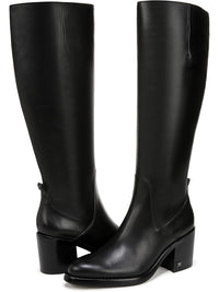 Black Leather Wide Calf