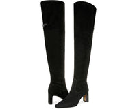 Black Suede Wide Calf