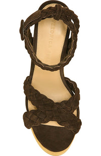 Veronica Beard Women's Gael Braided Ankle-Strap Platform Sandals NW/OB