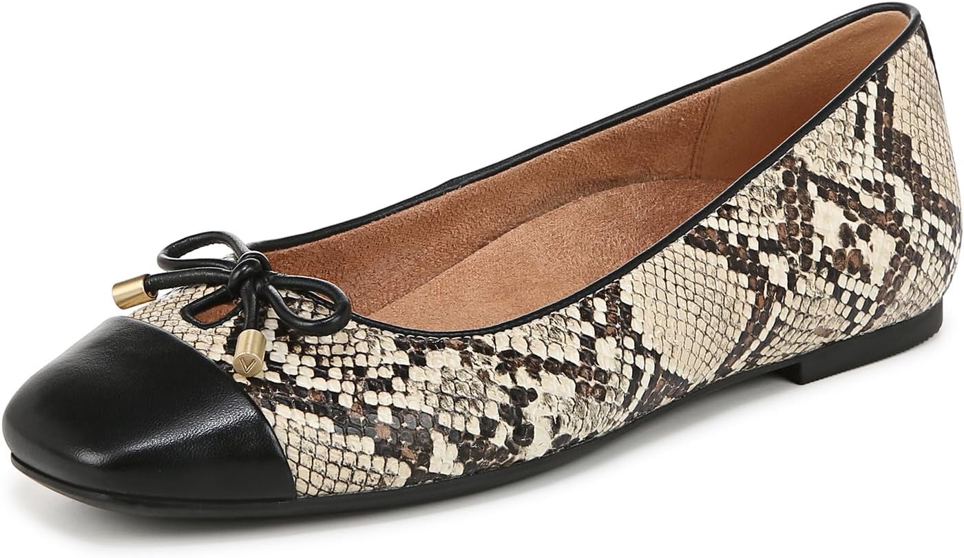 Ivory Leather Snake Print
