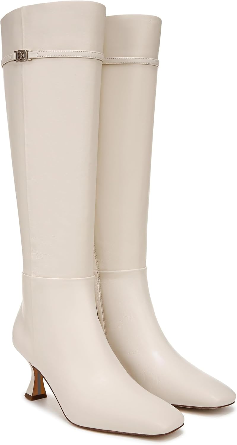 Ivory Leather Wide Calf