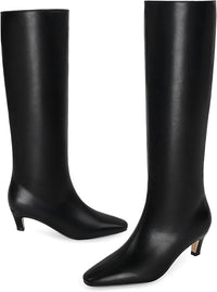 Modatope Women's Square Toe Stiletto Kitten Heel Long Boots NW/OB