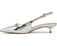 Sam Edelman Women's Farrah Kitten Heel Pointed Toe Slingback Pump NW/OB