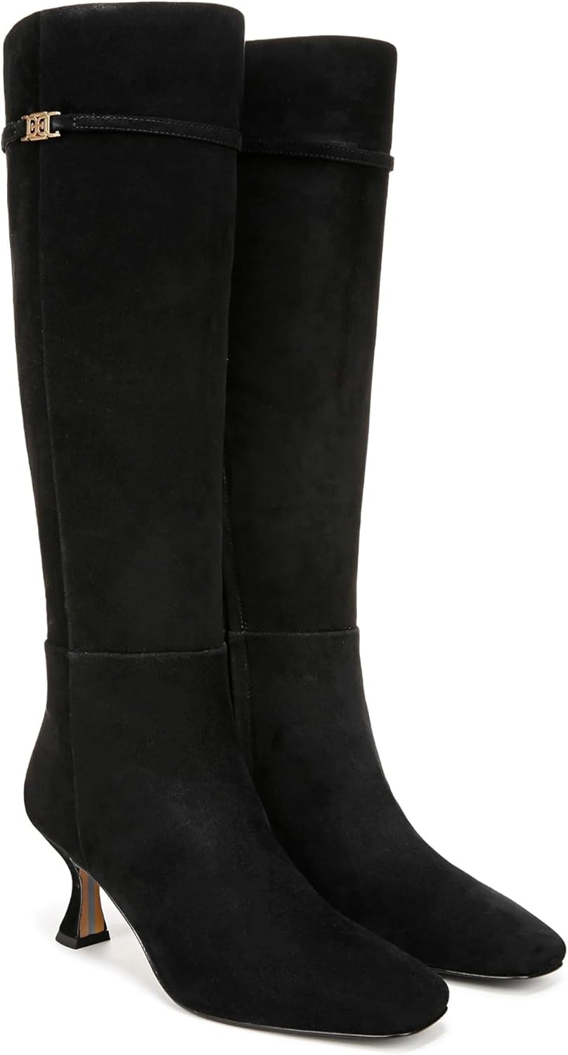 Black Suede Wide Calf