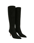Black Suede Wide Calf