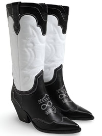 White/Black Wide Calf