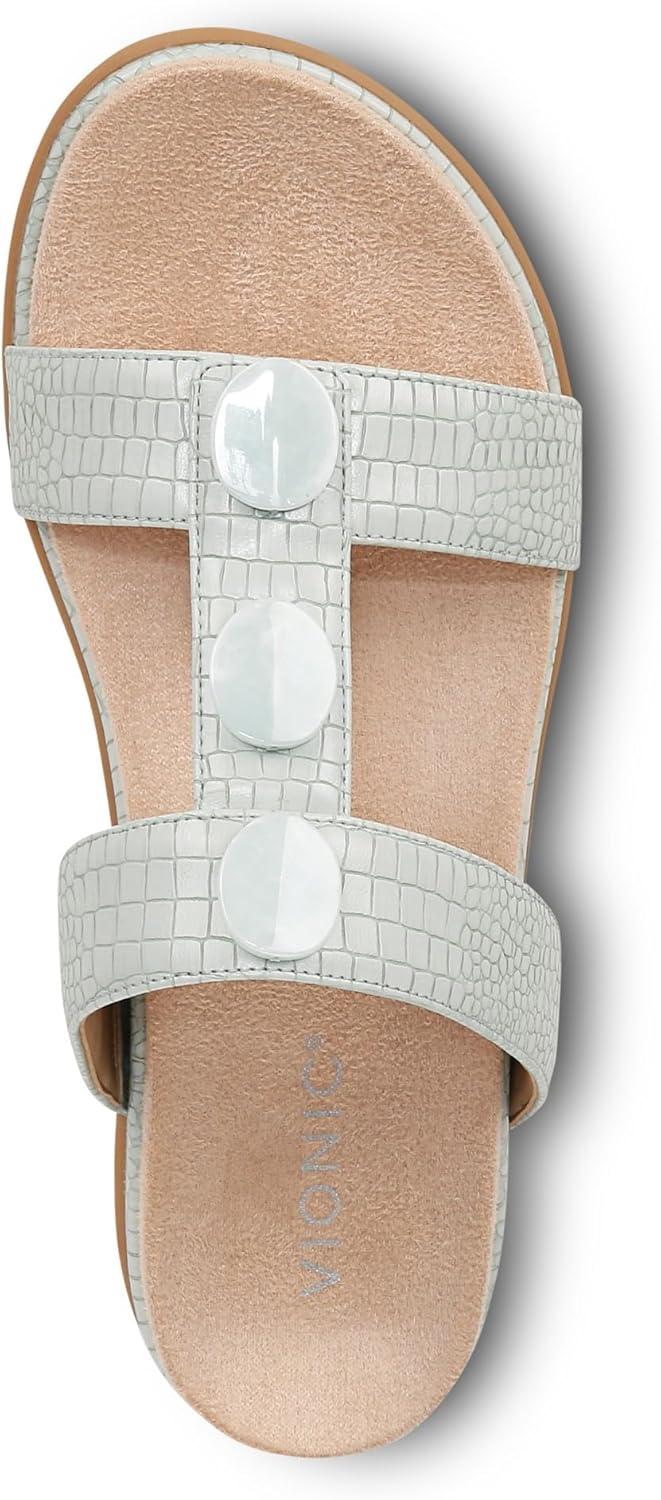 Vionic Women's Serra T-Strap Slip-On Supportive Sandals NW/OB