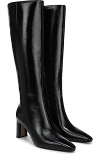 Black Crinkle Wide Calf