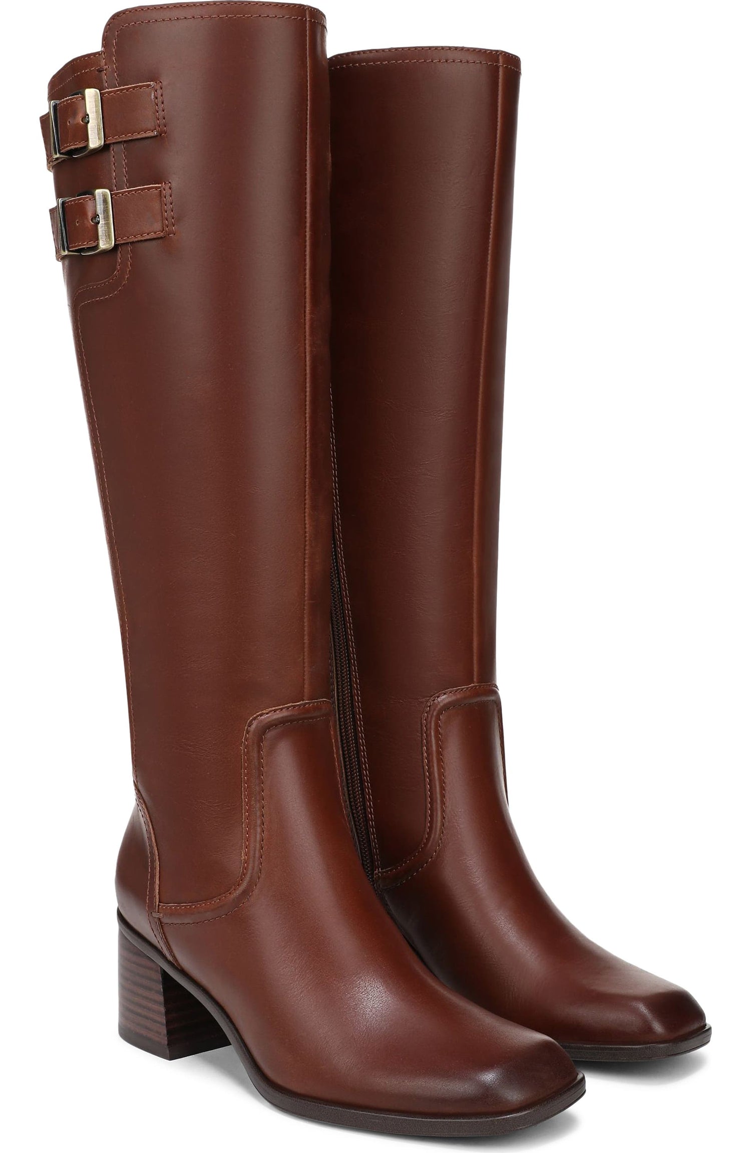 Rich Cognac Wide Calf