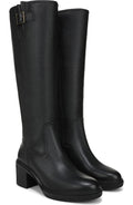 Black Leather Wide Calf