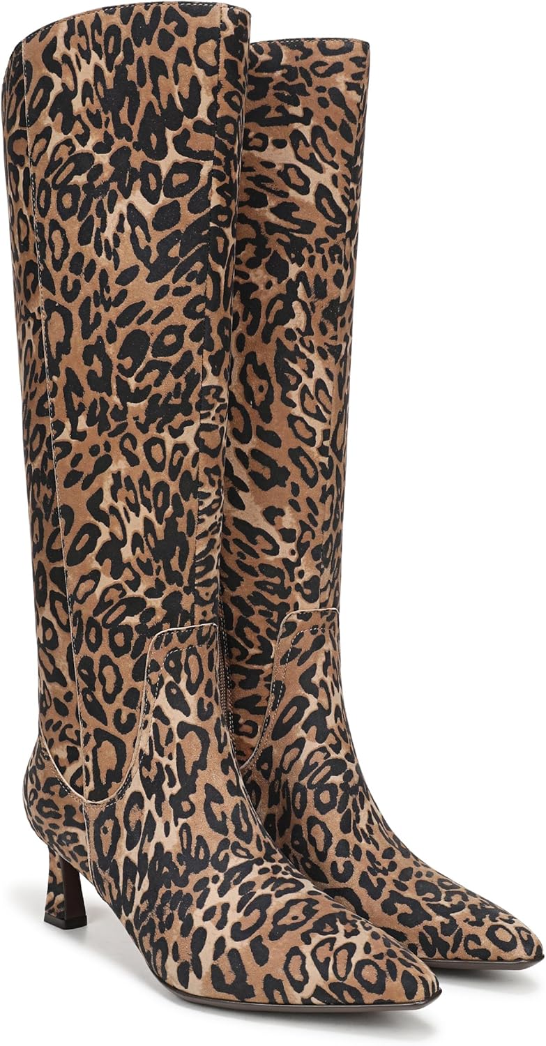 Dark Brown Leopard Extra Wide Calf