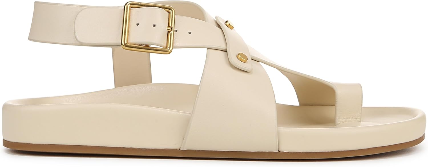 Franco Sarto Women's Blair Toe Loop Buckle Flat Sandals NW/OB