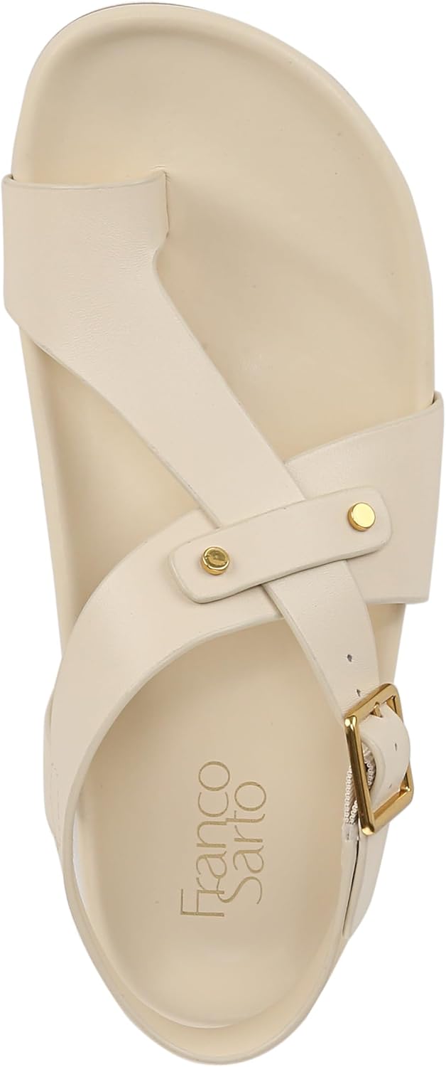 Franco Sarto Women's Blair Toe Loop Buckle Flat Sandals NW/OB