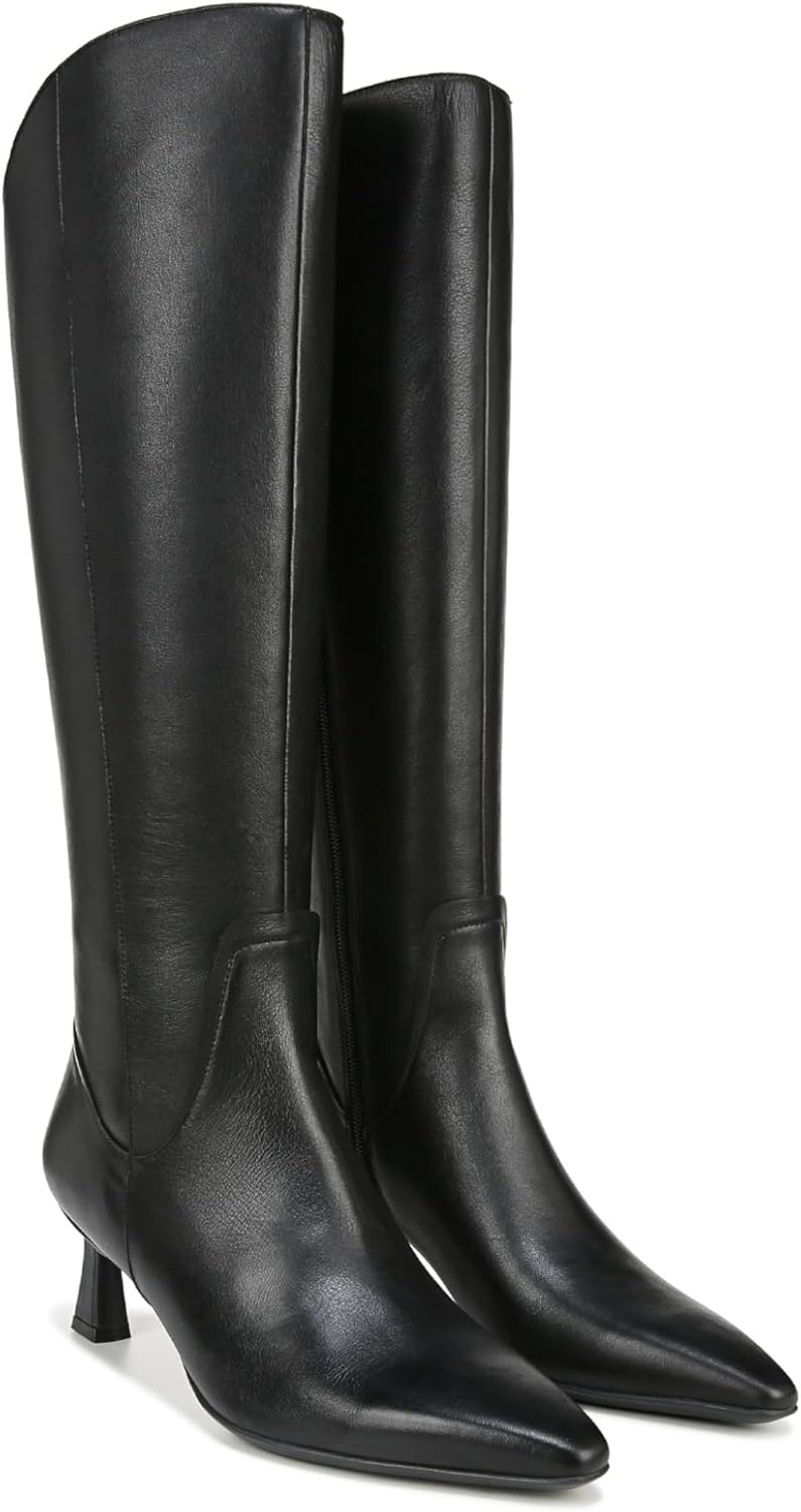 Black Leather Narrow Calf