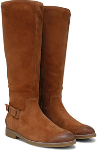 Brown Waxed Wide Calf