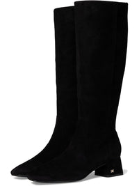 Black Suede Wide Calf