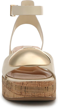 Franco Sarto Women's L-Taysha Platform Wedge Sandal NW/OB