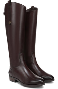 Brown Leather Wide Calf
