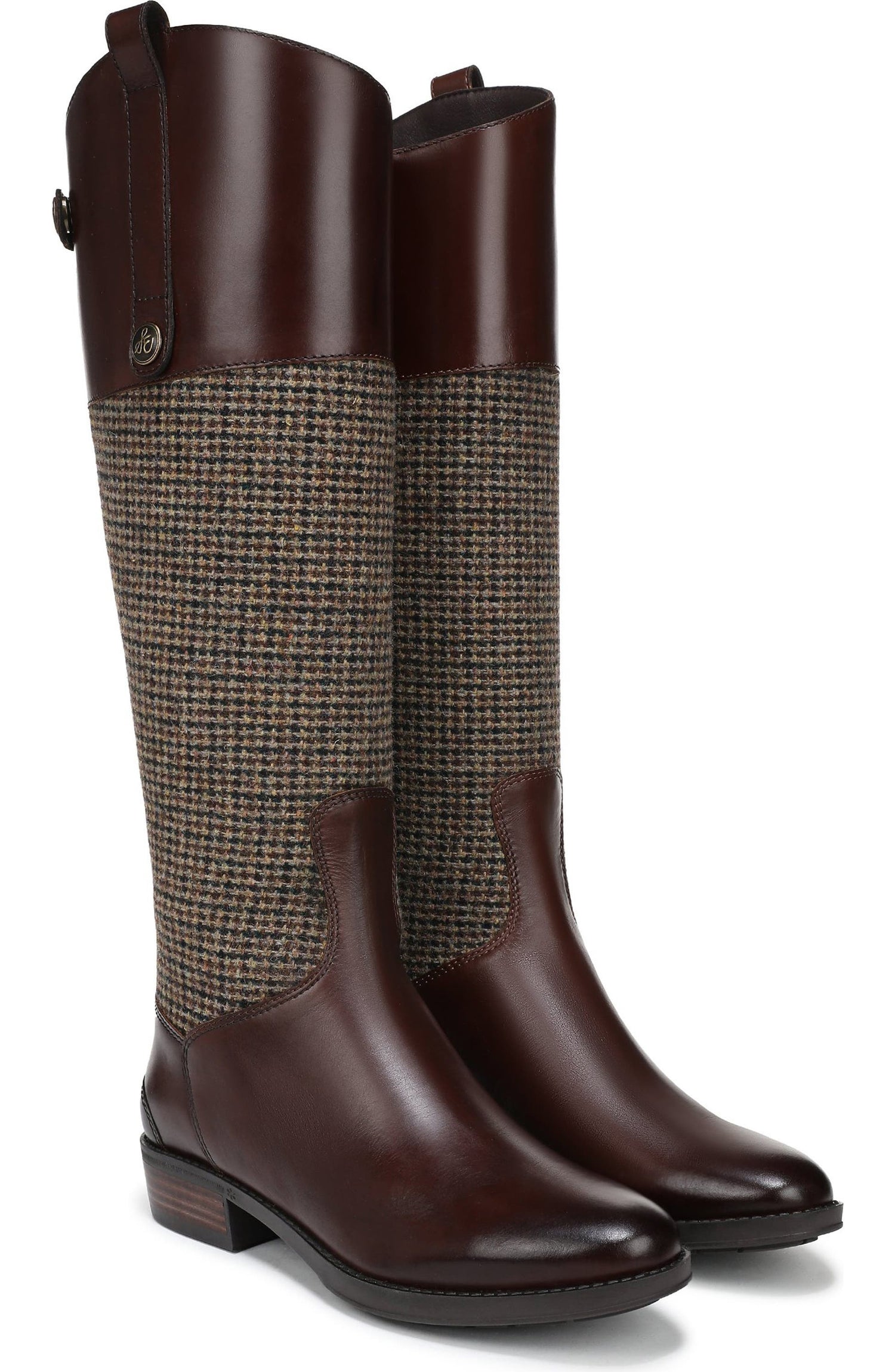 Brown Multi Tweed Wide Calf