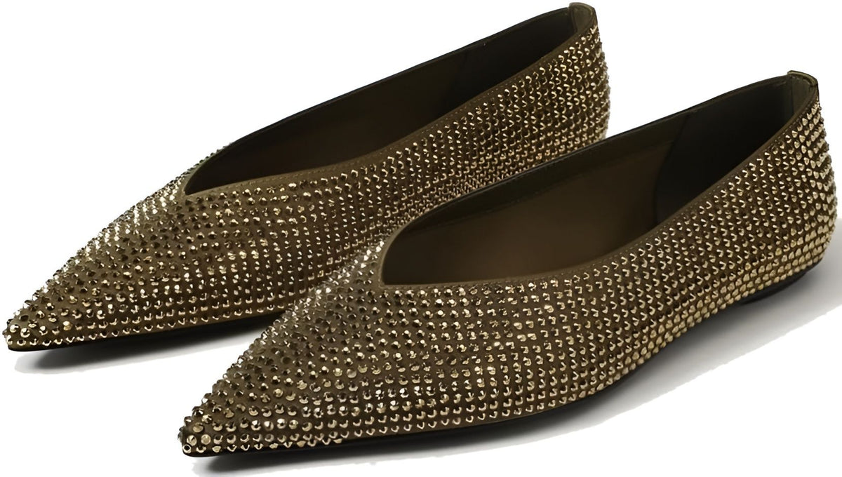 Olive Crystal Embellished