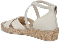 BZees Women's Bali Sand Strappy Wedge Sandals NW/OB