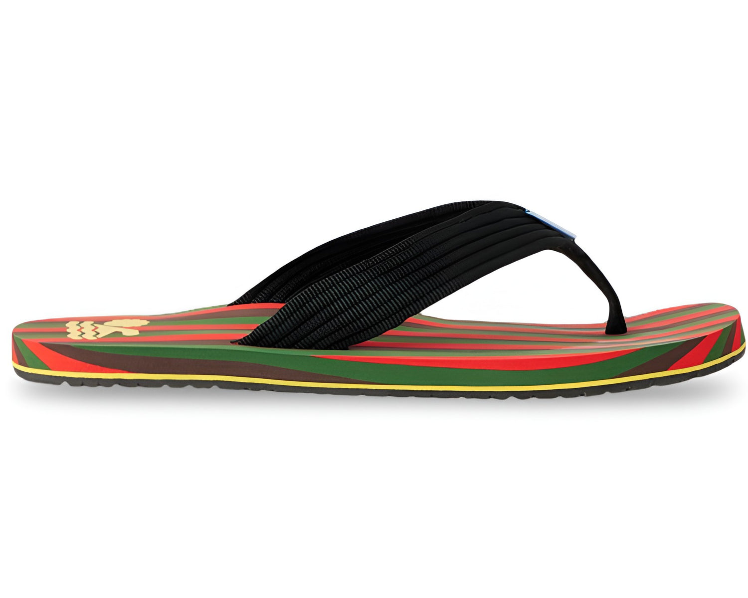 Reef X Ebony Beach Club Men's Original Stripes Flip Flop Sandals NW/OB