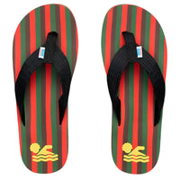 Reef X Ebony Beach Club Men's Original Stripes Flip Flop Sandals NW/OB