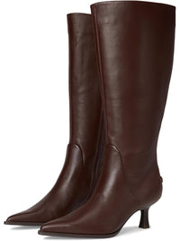Pecan Leather Wide Calf