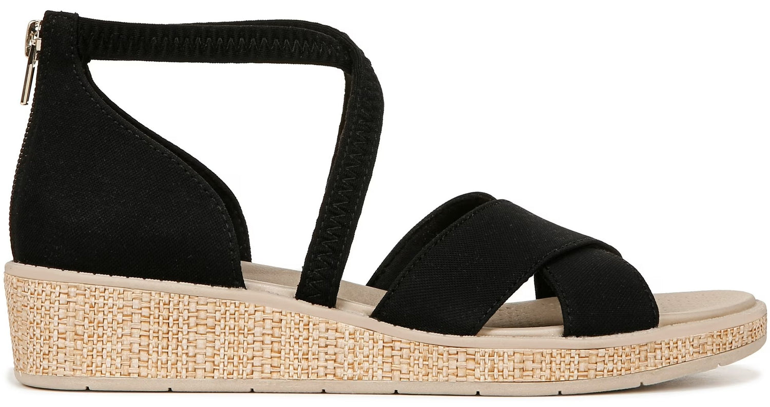 BZees Women's Bali Sand Strappy Wedge Sandals NW/OB