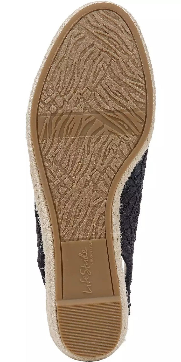 LifeStride Women's Kayden Espadrille Wedge Sandal NW/OB