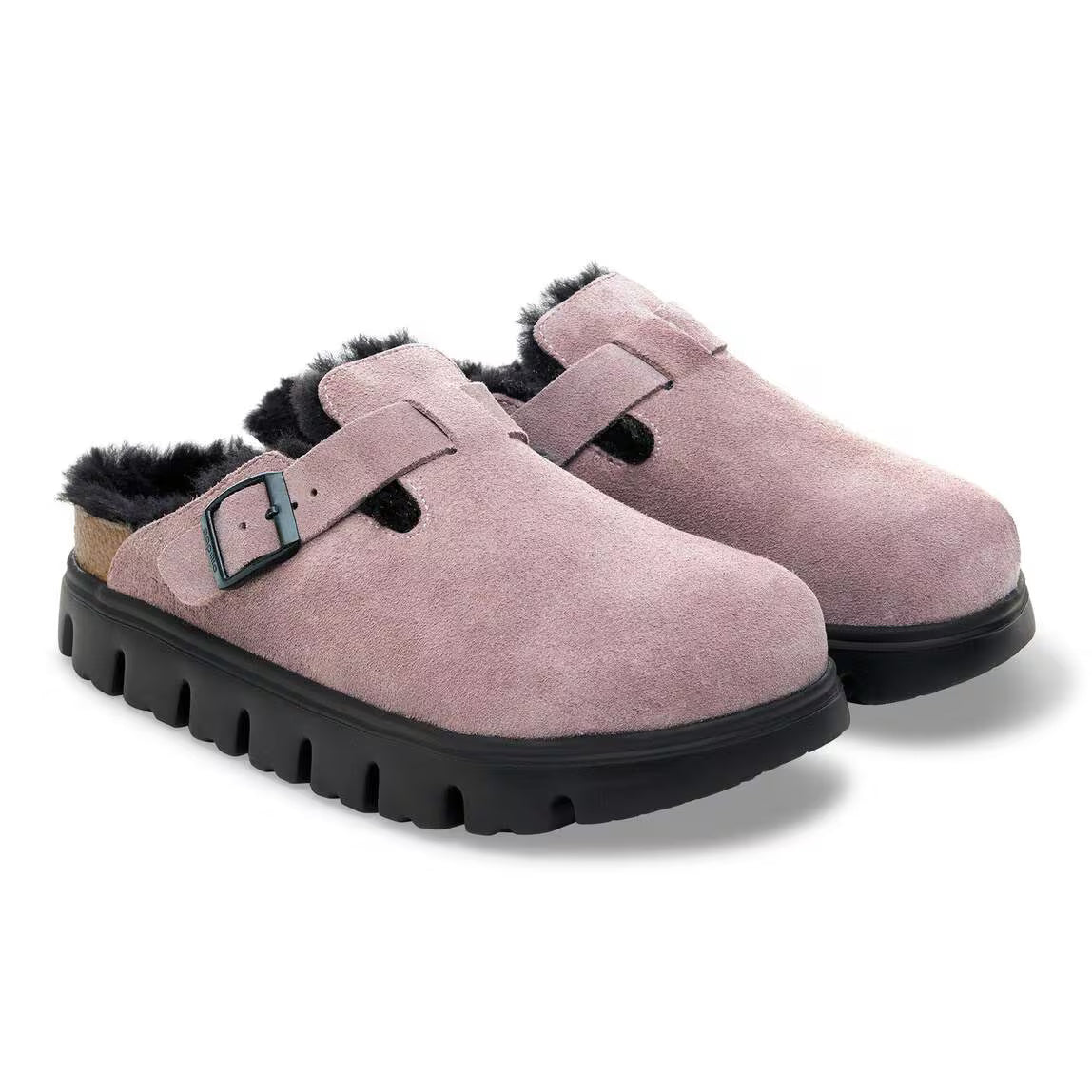 Papillio by Birkenstock Boston Pap Chunky Shearling Women's Clogs NW/OB