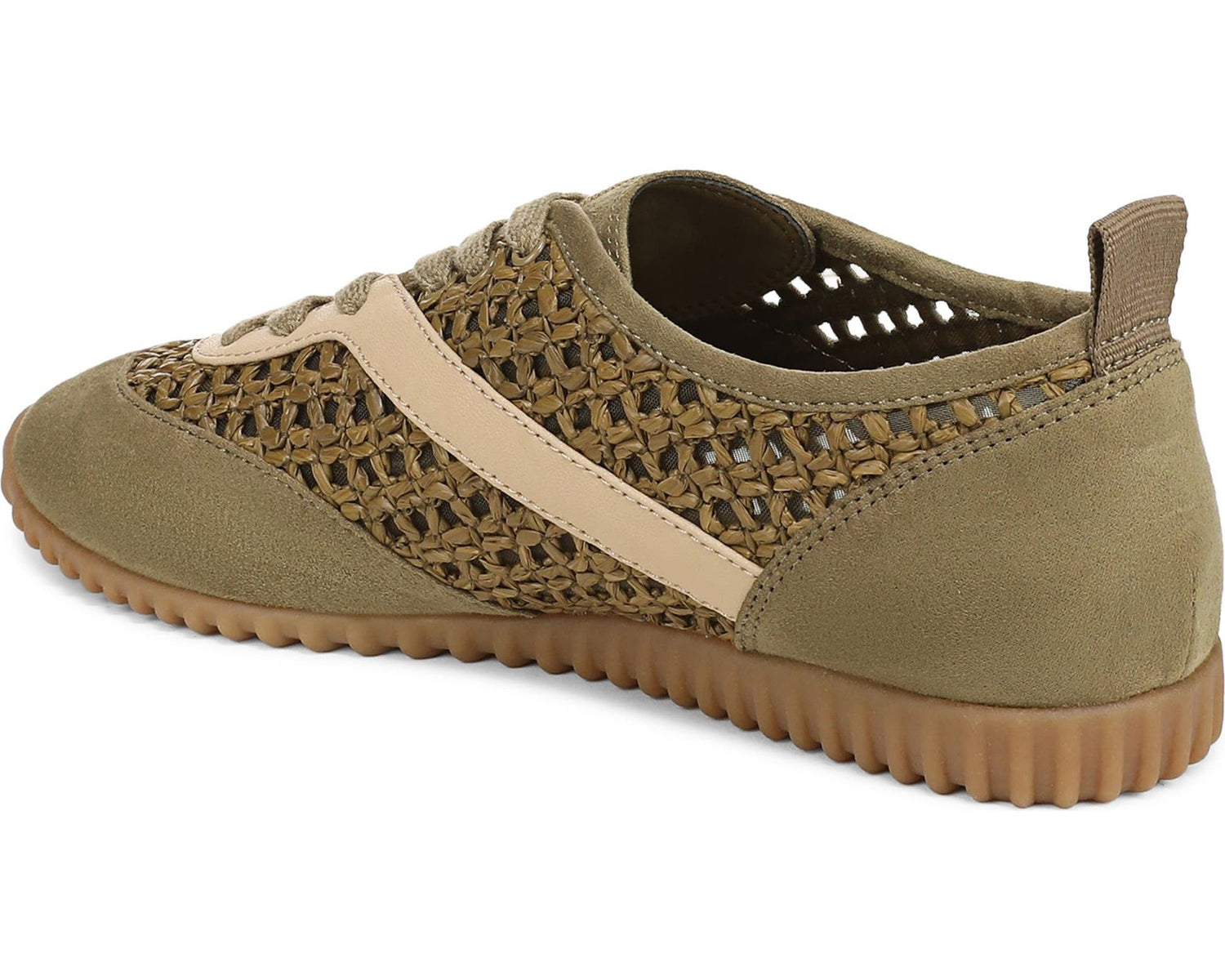 Franco Sarto Women's Hollis 2 Woven Raffia Lace Up Sneaker NW/OB