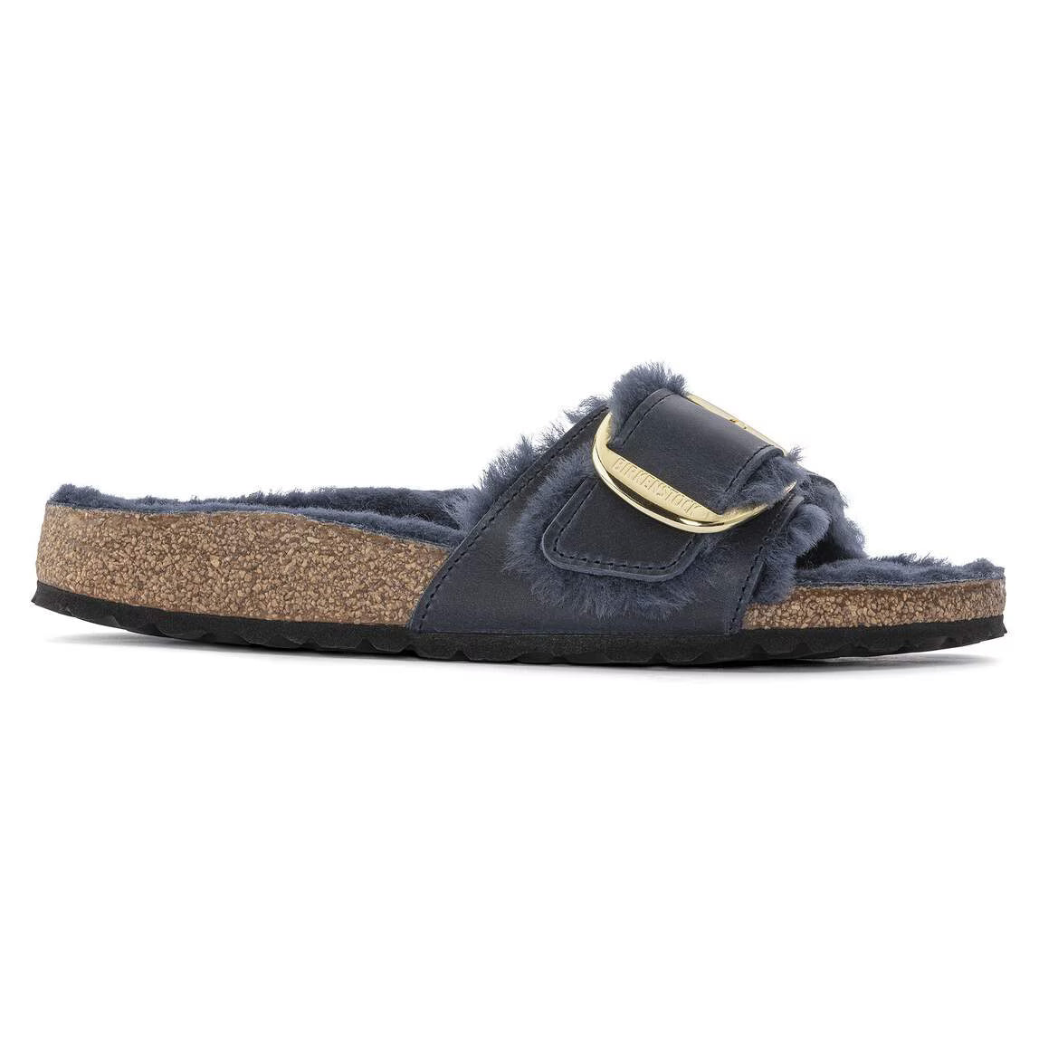 Birkenstock Women's Madrid Big Buckle Shearling Sandals NW/OB