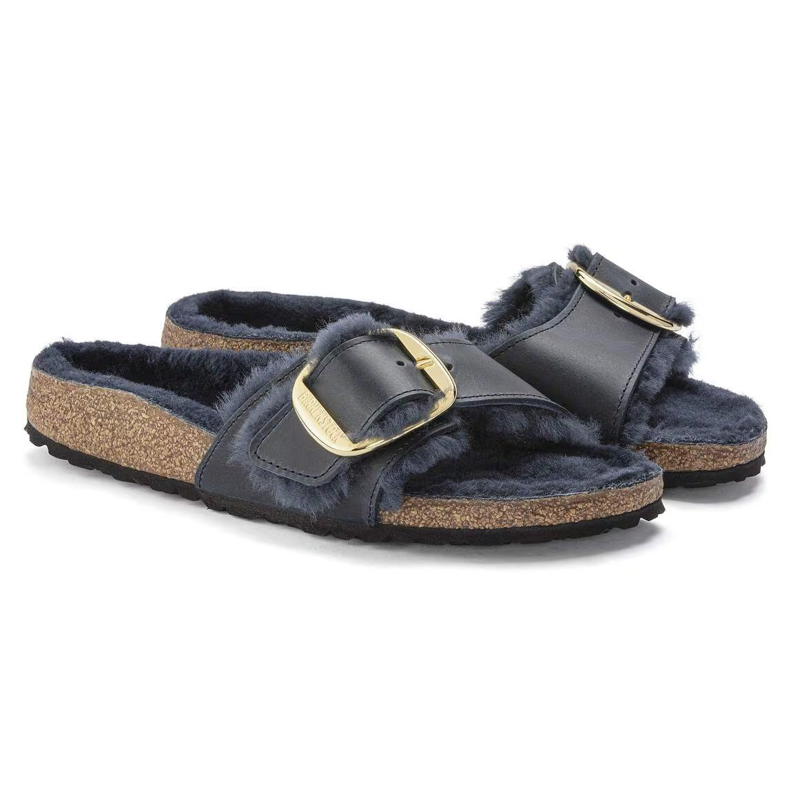 Birkenstock Women's Madrid Big Buckle Shearling Sandals NW/OB