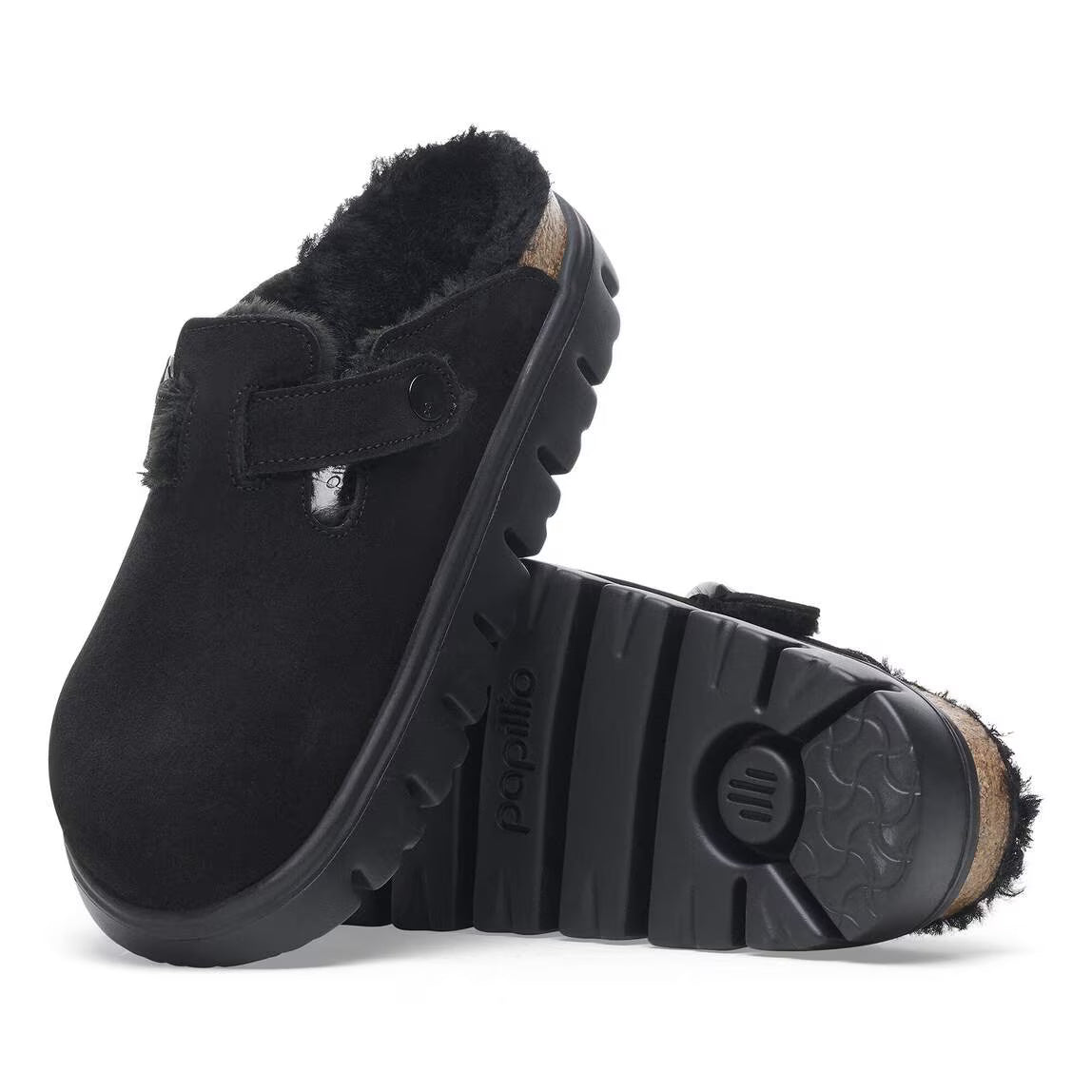 Papillio by Birkenstock Boston Pap Chunky Shearling Women's Clogs NW/OB