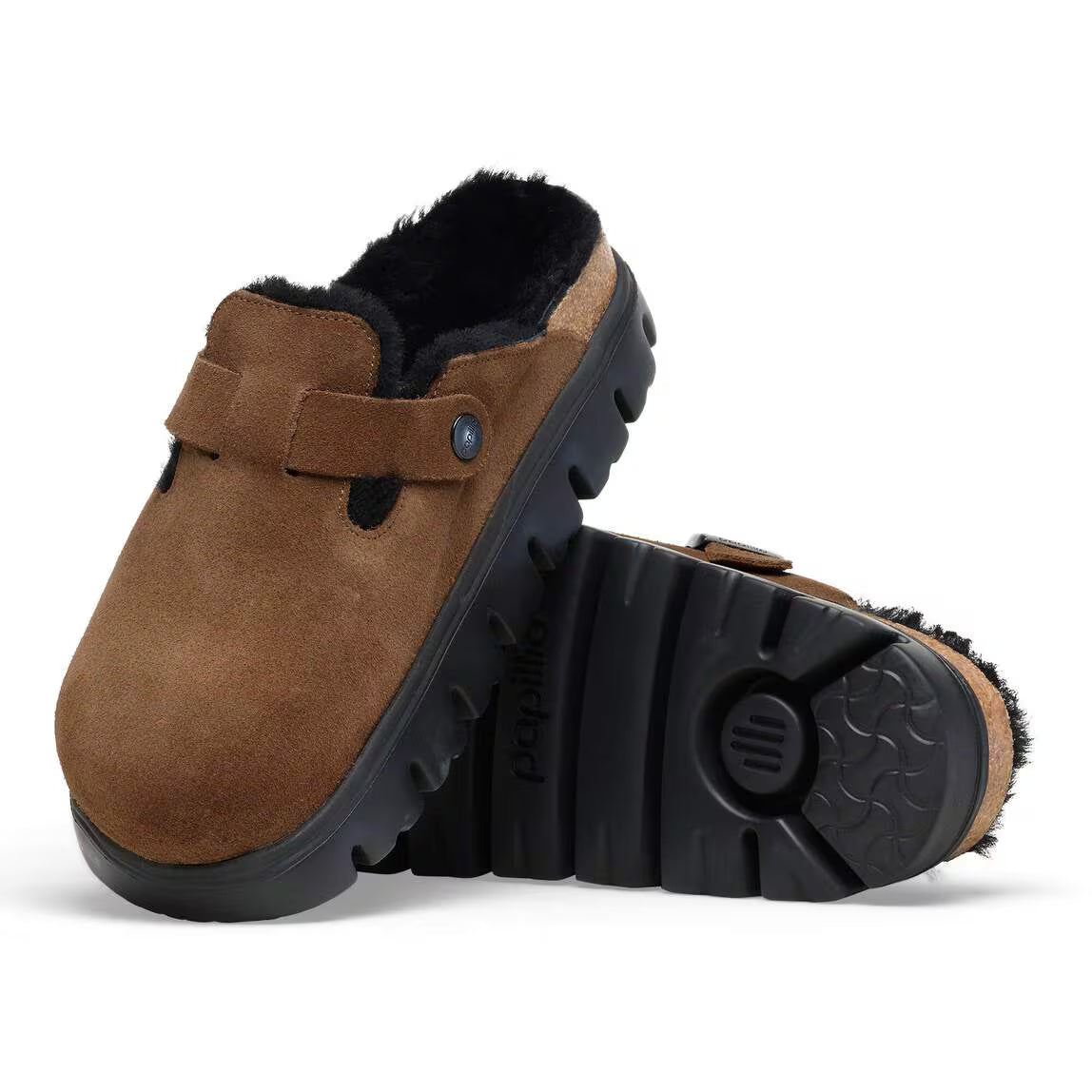 Papillio by Birkenstock Boston Pap Chunky Shearling Women's Clogs NW/OB