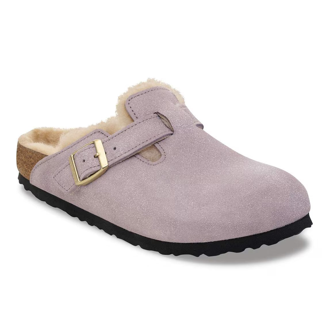 Suede Shimmering Faded Purple