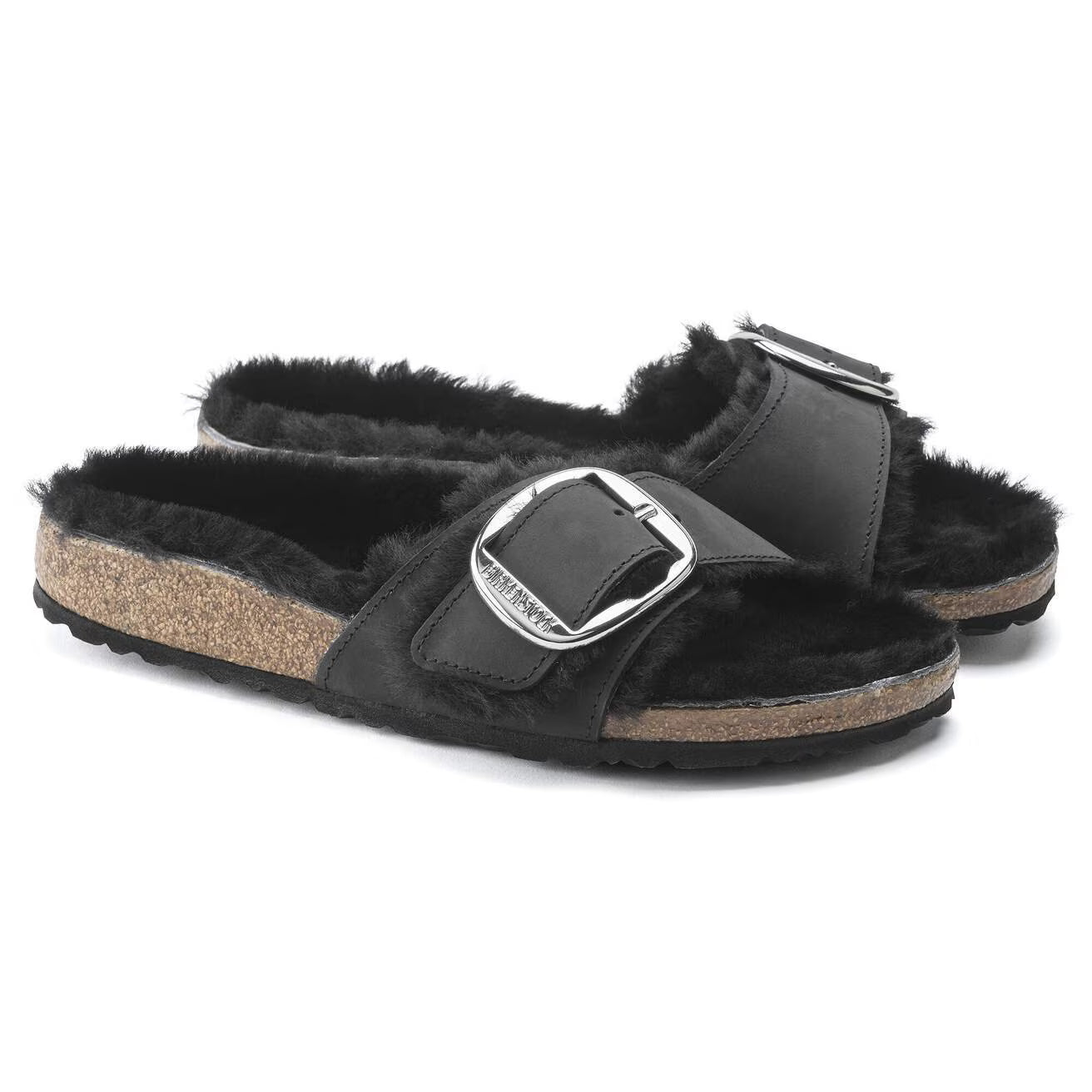 Birkenstock Women's Madrid Big Buckle Shearling Sandals NW/OB