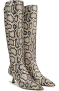 Roccia Snake Print Wide Calf
