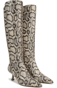 Roccia Snake Print Wide Calf