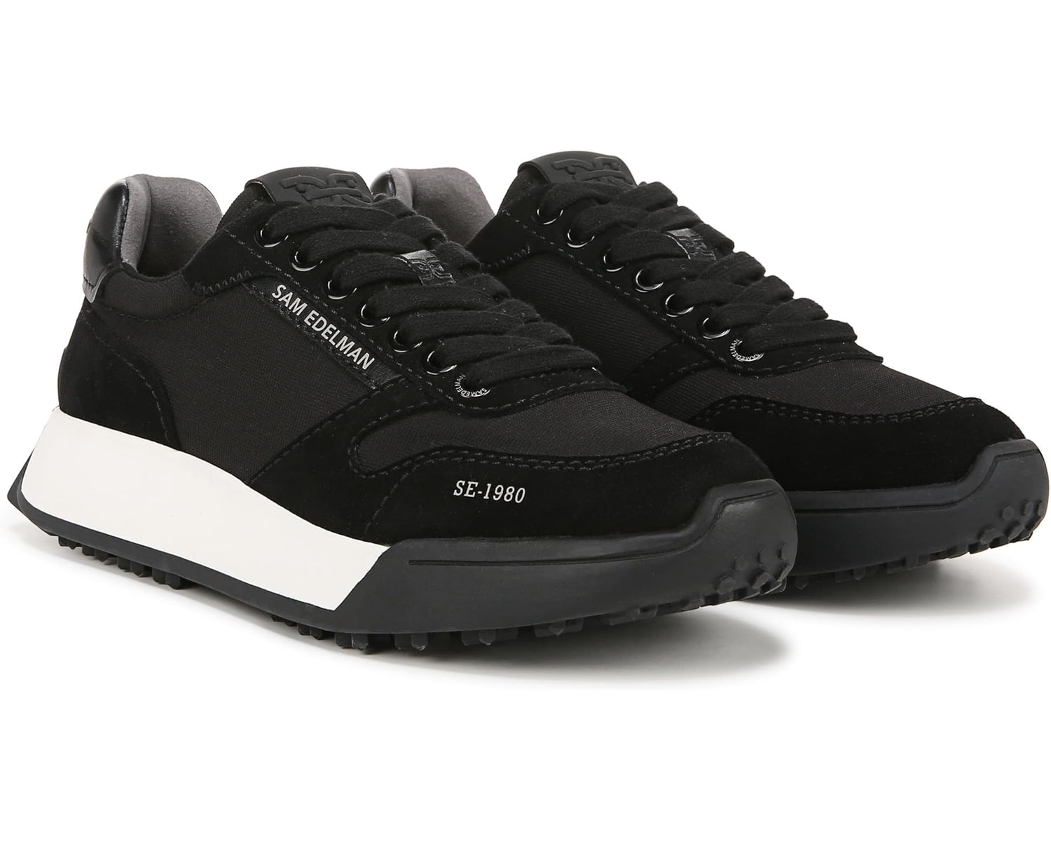 Black Suede Mesh