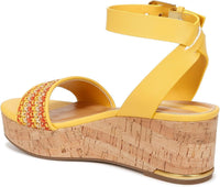 Franco Sarto Women's Presley Platform Wedge Sandals NW/OB