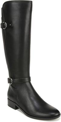 Black Smooth Wide Calf