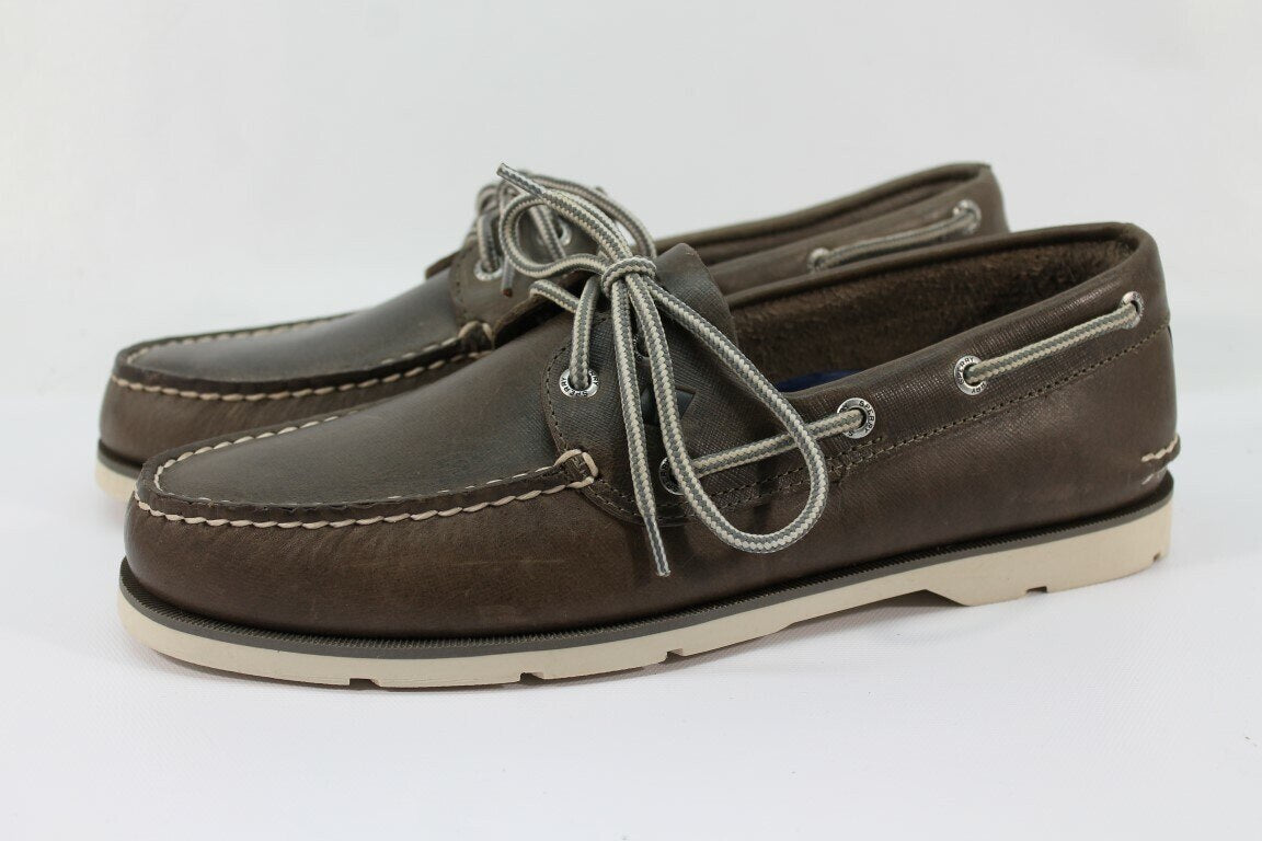Sperry Top-Sider Leeward 2-Eye Men's Deep Grey Boat Shoe NW/OB